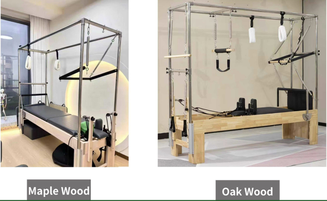 Pilates Caddillac Reformer Machine 3 in 1 made of maple or oak wood