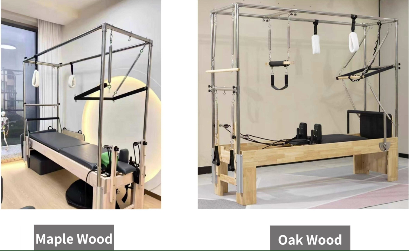Pilates Caddillac Reformer Machine 3 in 1 made of maple or oak wood