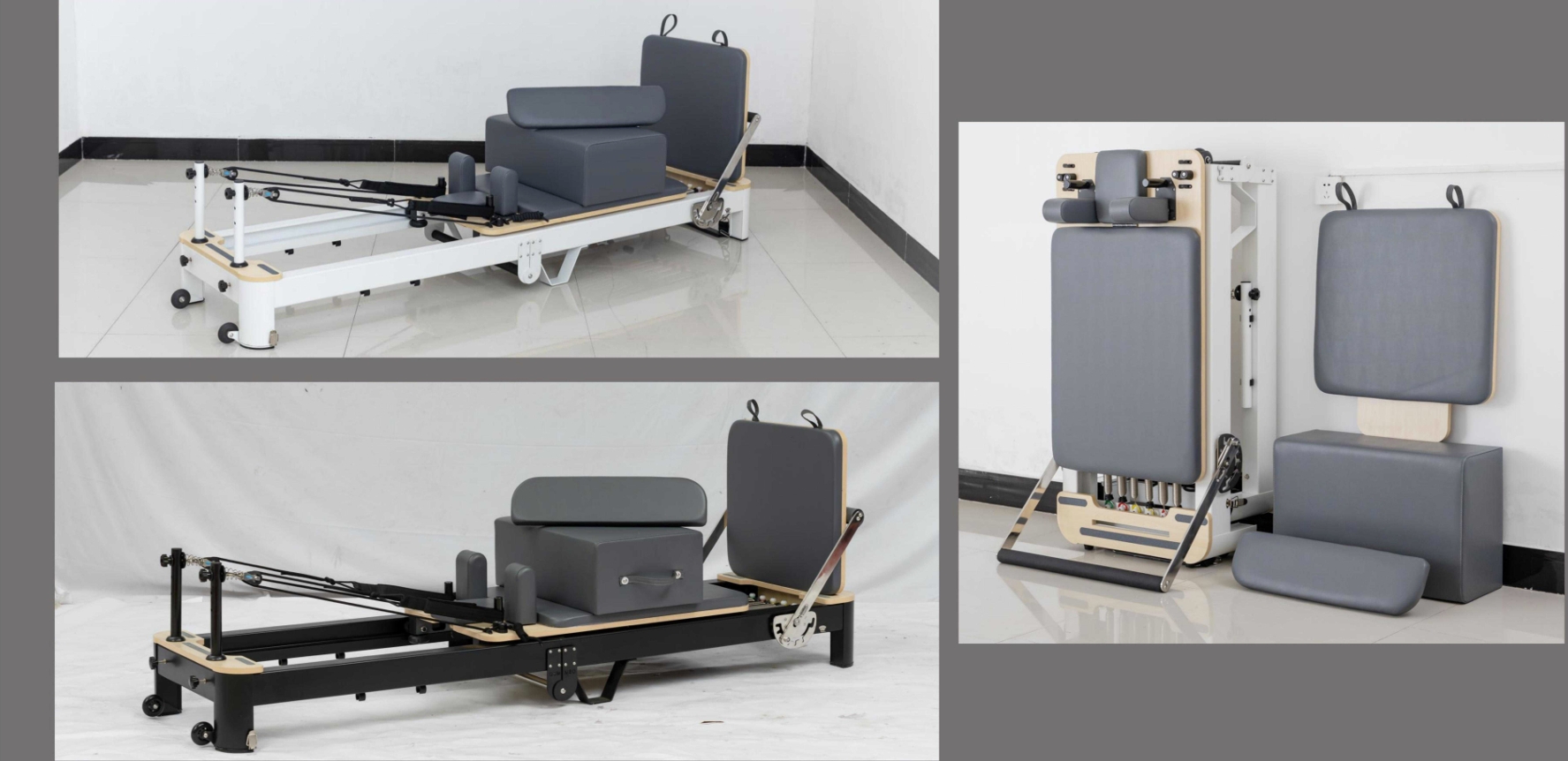 aluminum alloy folding pilates white and black color