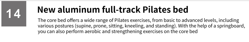 New aluminum full track pilates bed1