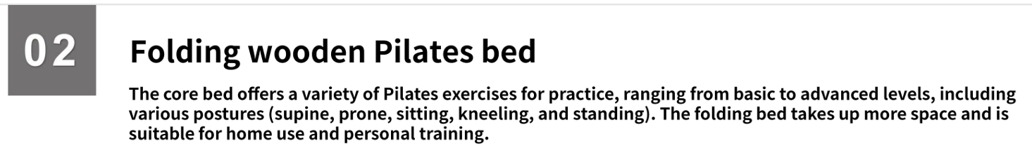 Folding wooden pilates bed 1