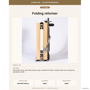 Oak Folding Pilates Reformer