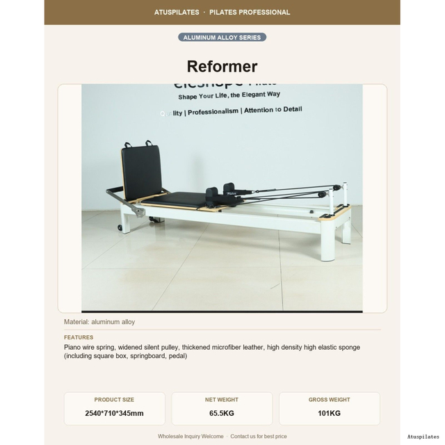 Aluminum Alloy Classic Pilates Reformer