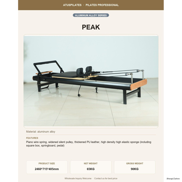 PEAK Aluminum Pilates Reformer