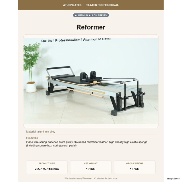 Aluminum Alloy Pro Pilates Reformer