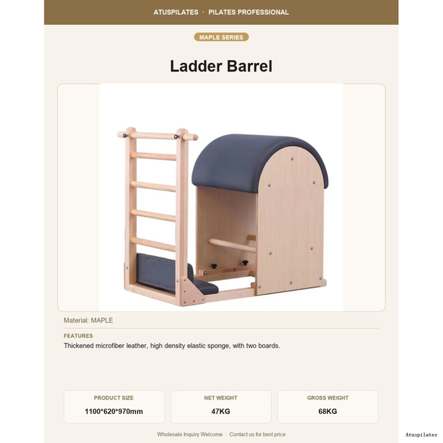 Maple Pilates Ladder Barrel