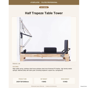Oak Half Trapeze Tower Pilates Reformer