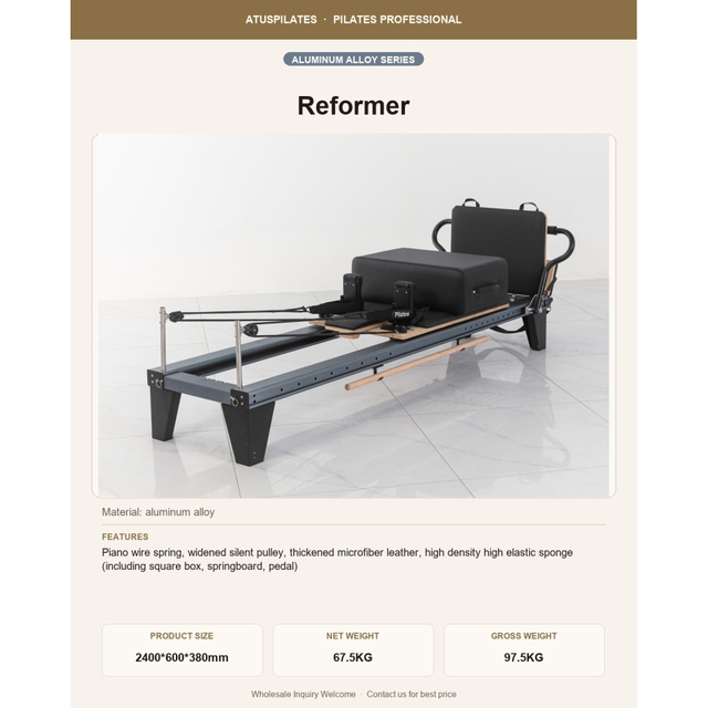 Aluminum Alloy Compact Pilates Reformer